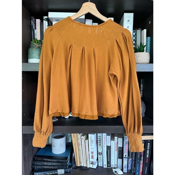 Free People Billie Balloon Top In Brown Size XS - Picture 4 of 4